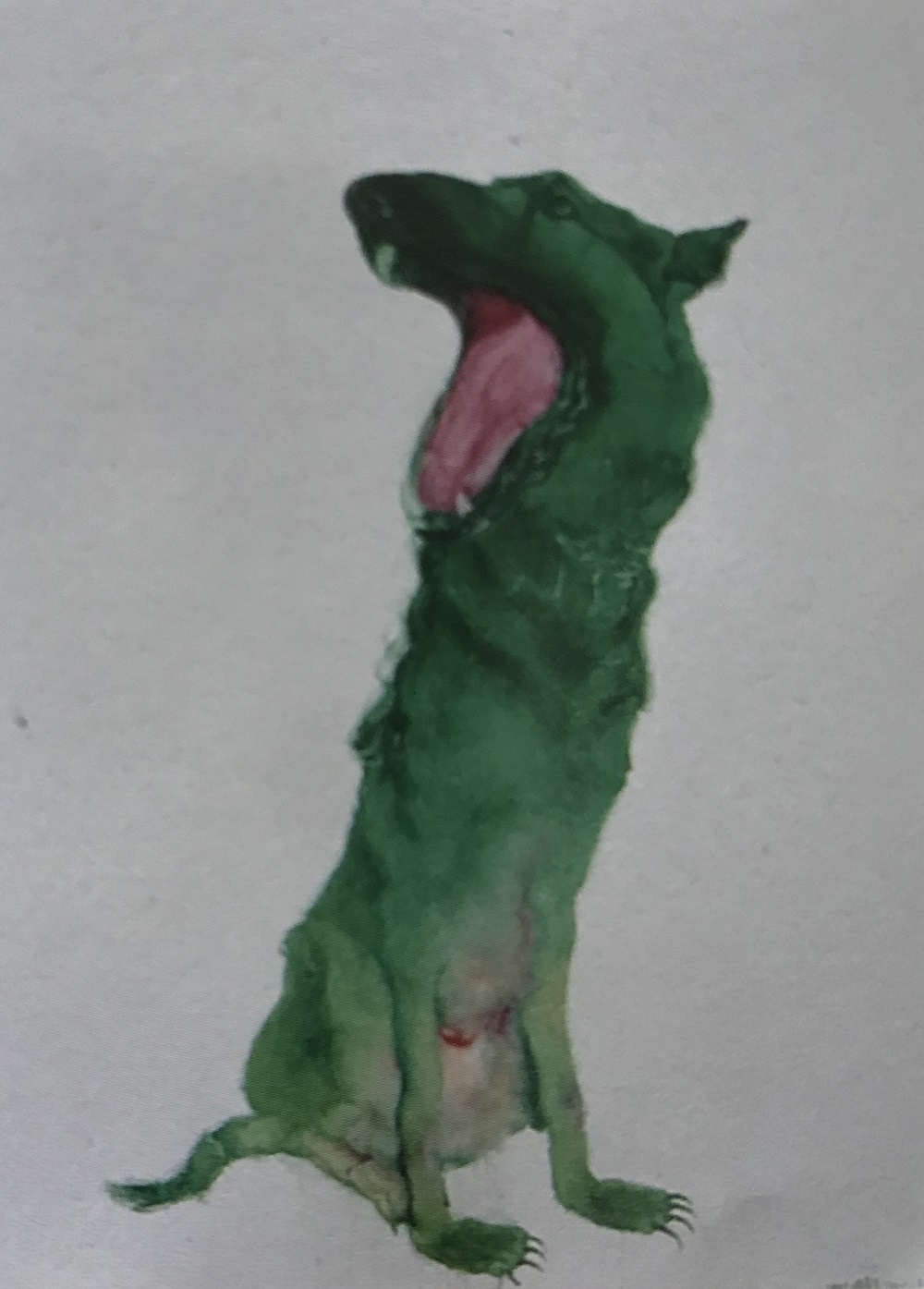 쩌춘야 The green dog, 실크 스크린, 130-104