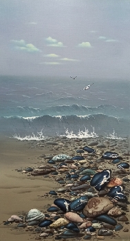 (임대작품)명석이 있는 남해안의 해변 작품사진